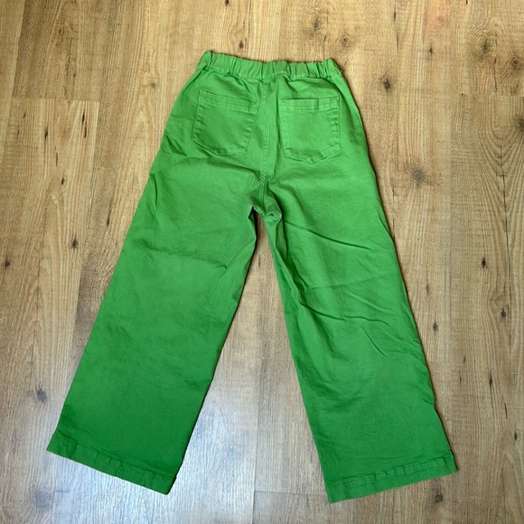 OAK + FORT Bright Green Wide Leg Pants - Picture 3 of 6
